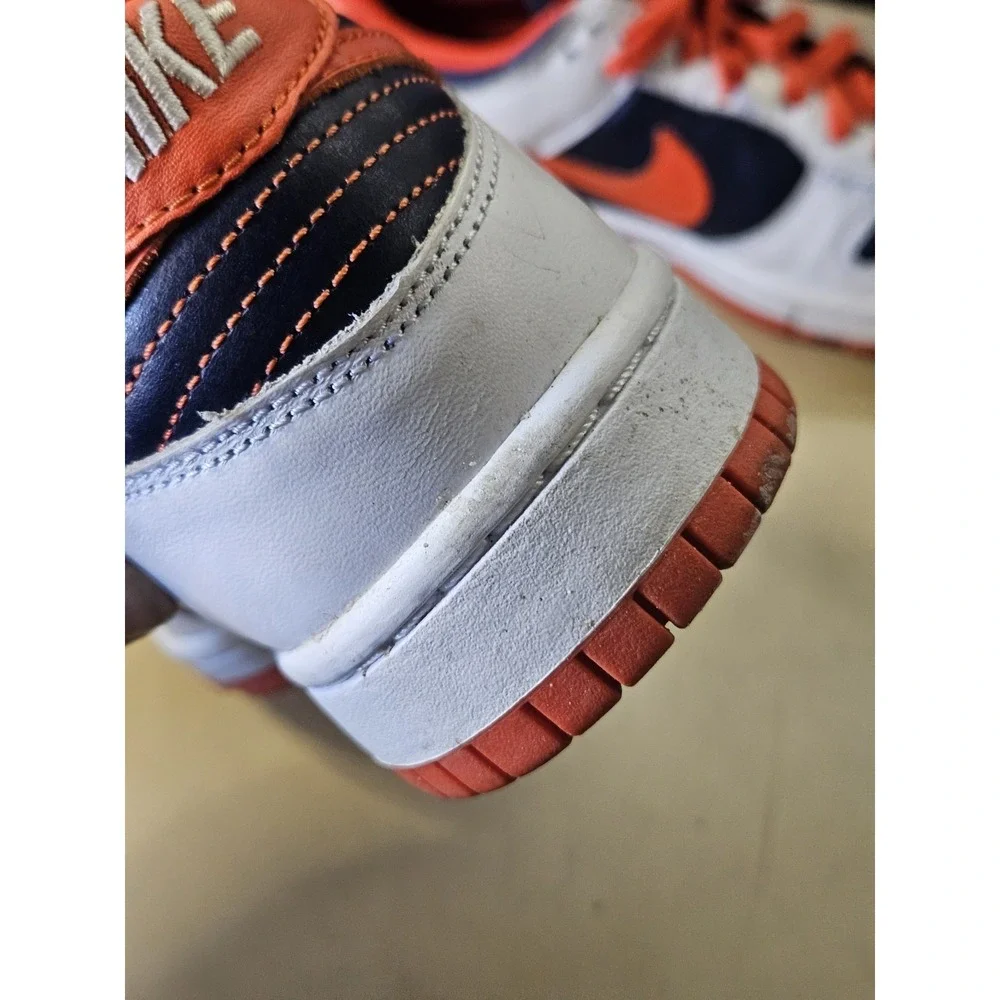 NIKEID BEARS THEME Sz 7.5 Lace-Up Athletic Colorblock Sneakers Blue White Orange
